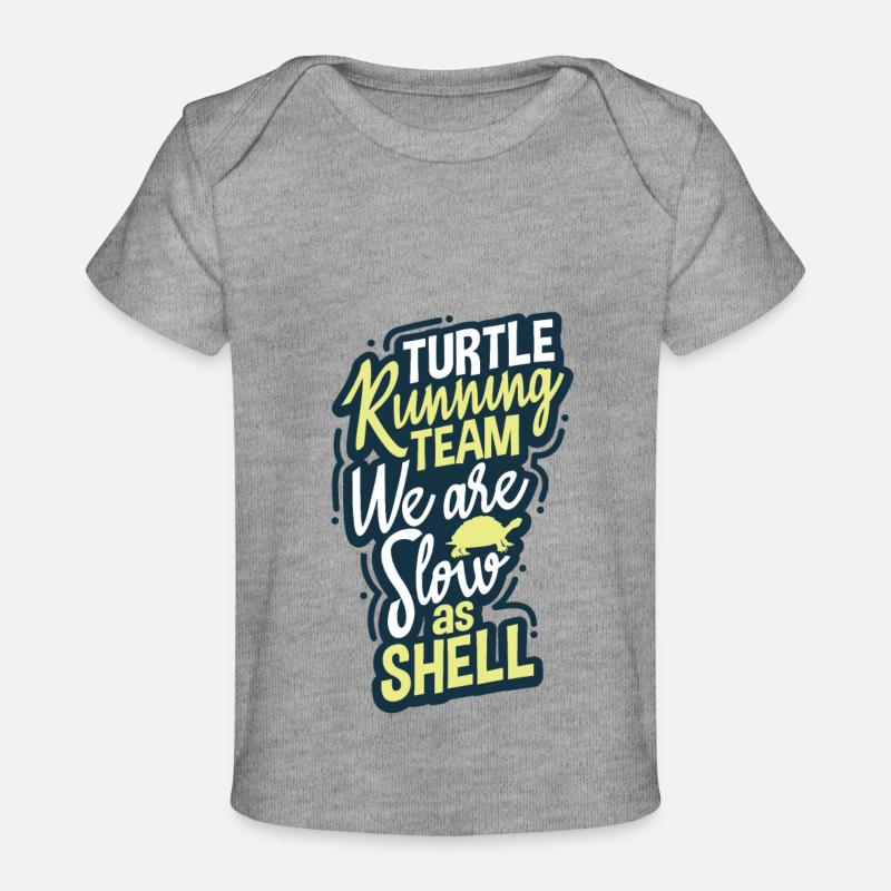 Marathon de course de tortues - T-shirt Premium bébé bio - gris chiné