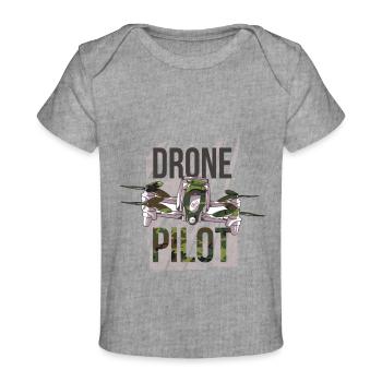 Drone pilot drone camouflage - Baby Premium Organic T-shirt - heather grey - Front