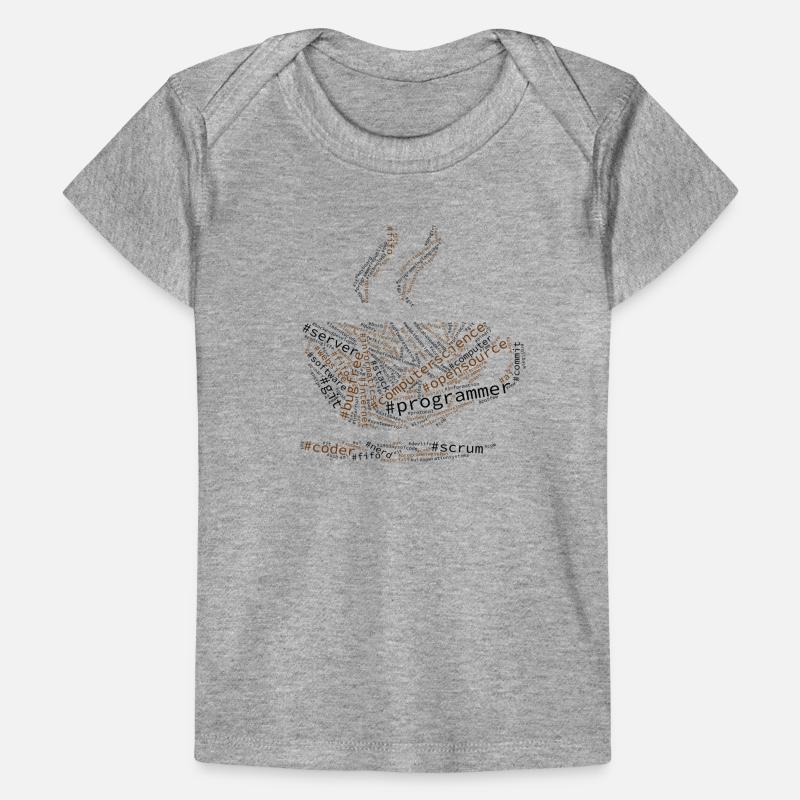 Programmeur Hashtag Wordcloud, café, nuage de mot T-shirt Premium bébé bio
