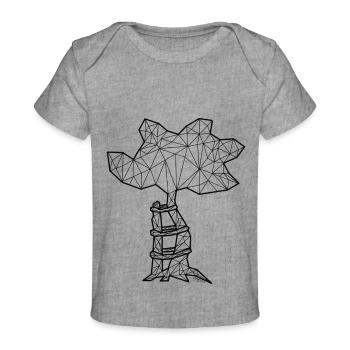 ScoliTree black - Baby Premium Organic T-shirt - heather grey - Front