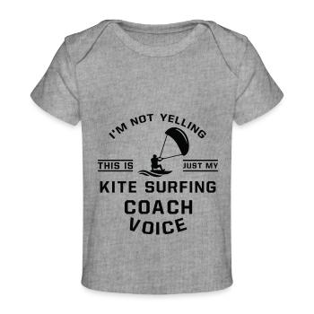 Ich Schreie Nicht - Kite Surfing Coach - Baby Premium Organic T-Shirt - Grau meliert - Vorne
