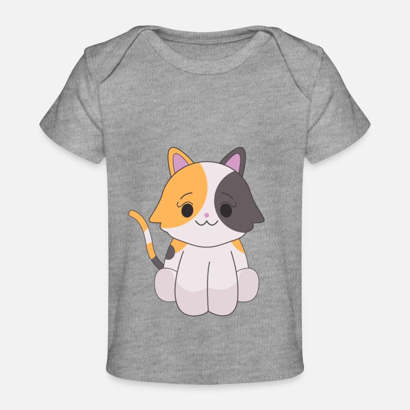 Chat Calico - T-shirt Premium bébé bio - gris chiné