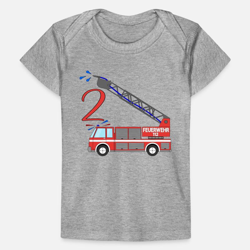 Fire engine 2nd birthday Baby Premium Organic T-shirt