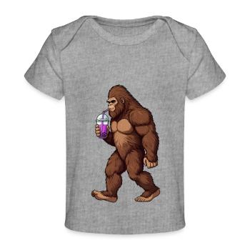 Bigfoot Bubble Tea - Baby Premium Organic T-Shirt - Grau meliert - Vorne