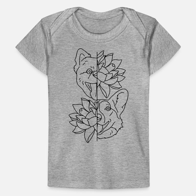 due cani T-shirt Premium neonato bio