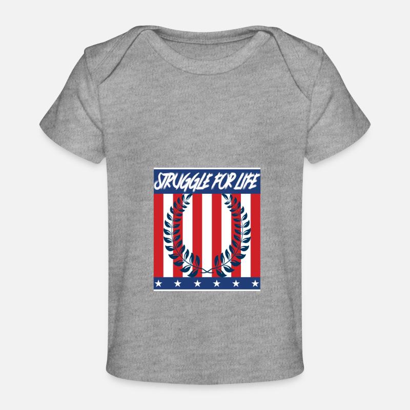 Lutte pour la vie - Kampf ums Leben - T-shirt Premium bébé bio - gris chiné