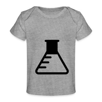 Icône de tube à essai - T-shirt Premium bébé bio - gris chiné - Devant