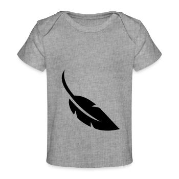Symbole de plume - T-shirt Premium bébé bio - gris chiné - Devant