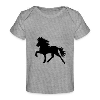 Islandpferd - Baby Premium Organic T-Shirt - Grau meliert - Vorne