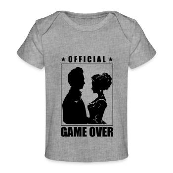 Hochzeitspaar Game Over Brautpaar Jga - Baby Premium Organic T-Shirt - Grau meliert - Vorne