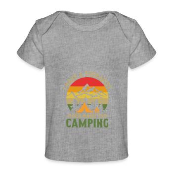 Vintage -Zitat Ich habe ein Therapeut Camping t - Baby Premium Organic T-Shirt - Grau meliert - Vorne