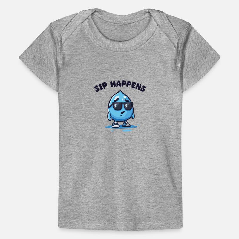 sip happens - Wassertropfen Comicfigur Baby Premium Organic T-Shirt