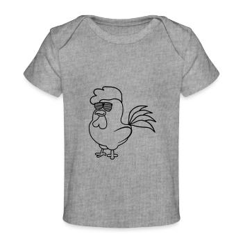 cooler_hahn_01 - Baby Premium Organic T-shirt - heather grey - Front
