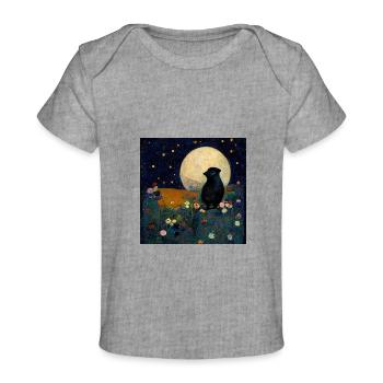 attendre au clair de lune - T-shirt Premium bébé bio - gris chiné - Devant