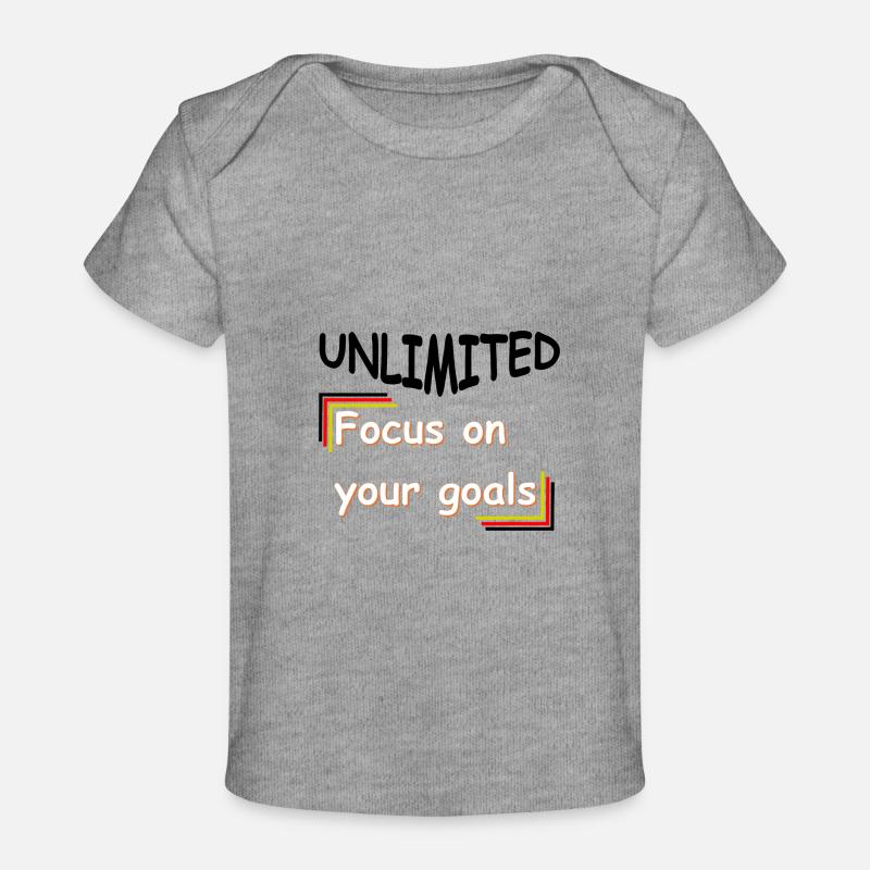 Concentrez-vous sur vos objectifs - T-shirt Premium bébé bio - gris chiné