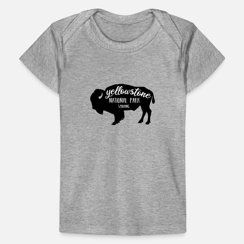 Yellowstone NP Bison Farbe schwarz Baby Premium Organic T-Shirt