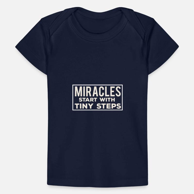 Les miracles commencent par de petits pas de Zi drôle T-shirt Premium bébé bio