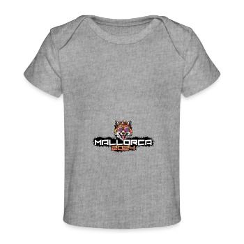 Mallorca 2024 Party Fuchs - Baby Premium Organic T-Shirt - Grau meliert - Vorne