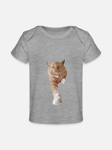 Roter Kater - Baby Premium Organic T-Shirt - Grau meliert