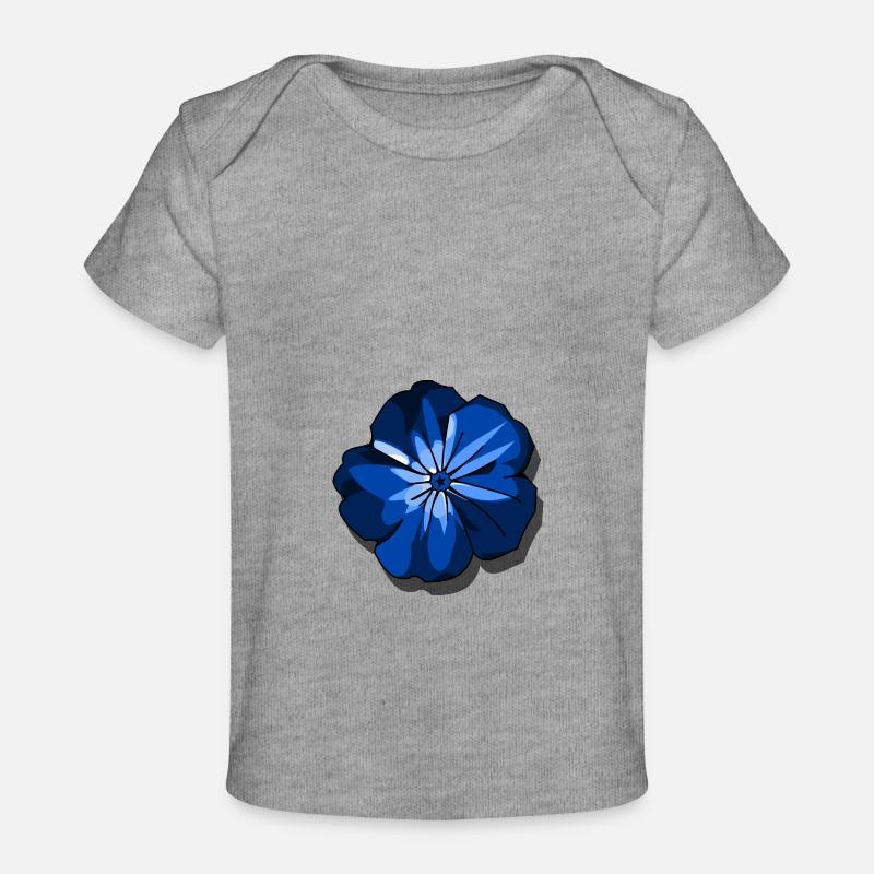 Fleur bleue - T-shirt Premium bébé bio - gris chiné