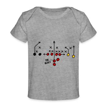 American Football Spielzug Deutschland Runningback - Baby Premium Organic T-Shirt - Grau meliert - Vorne