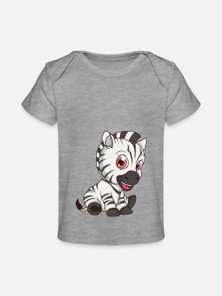 Baby zebra - Baby Premium Organic T-shirt - heather grey