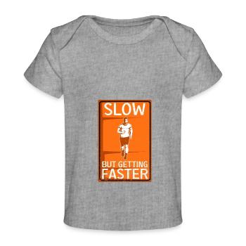Get faster runner gift - Baby Premium Organic T-shirt - heather grey - Front