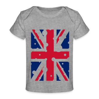 Drapeau Anglais - T-shirt Premium bébé bio - gris chiné - Devant