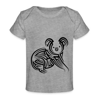 Koala Tribal Tattoo - Baby Premium Organic T-Shirt - Grau meliert - Vorne