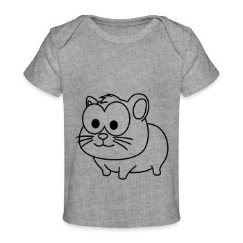 Hamster Comic Animal - Baby Premium Organic T-shirt - heather grey - Front