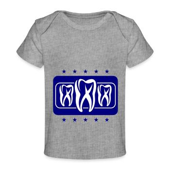 Icône de dentiste dentaire dentaire dentaire - T-shirt Premium bébé bio - gris chiné - Devant