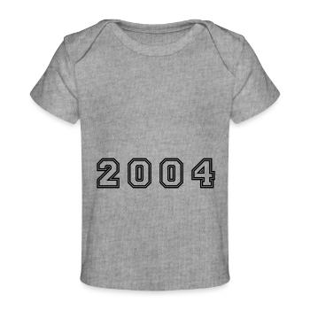 2004 Year Number - Baby Premium Organic T-shirt - heather grey - Front