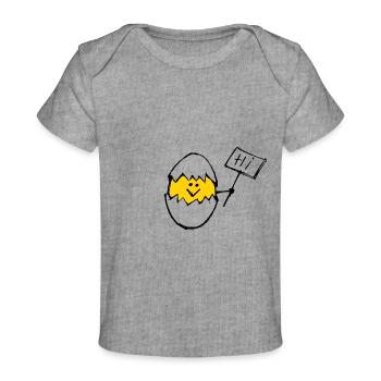 Hi Egg Design Klare Schale - Baby Premium Organic T-Shirt - Grau meliert - Vorne