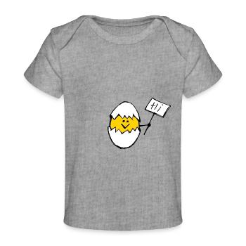 Hi Egg Design Weiße Schale - Baby Premium Organic T-Shirt - Grau meliert - Vorne