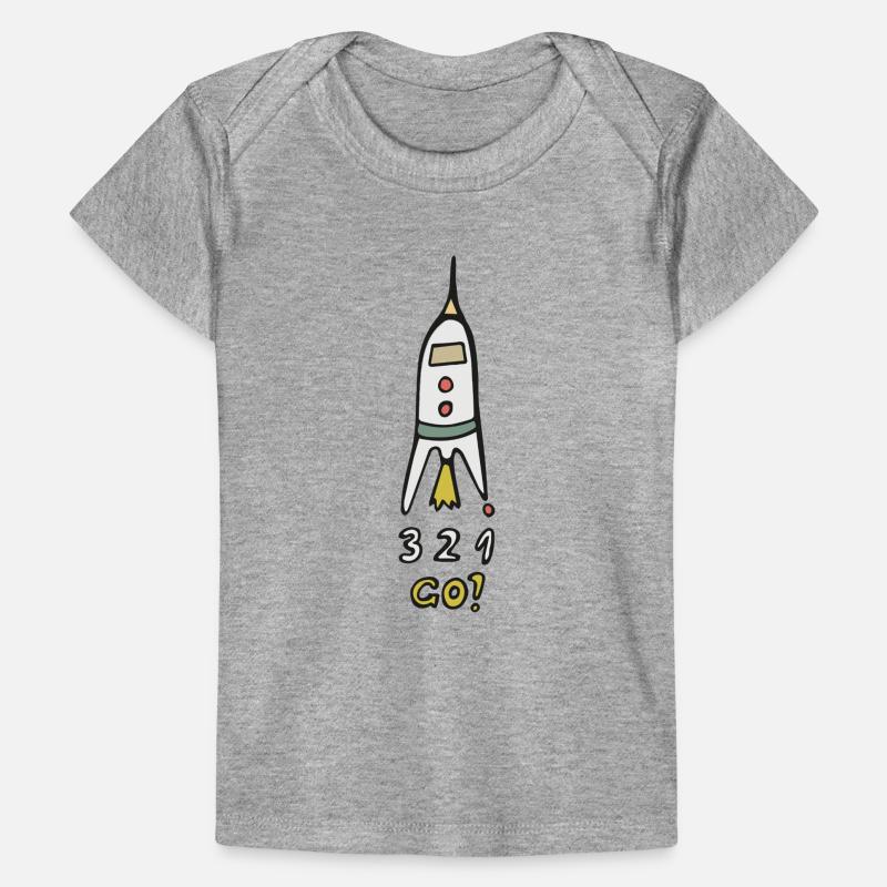 Fusée spatiale 3 2 1 Go ! T-shirt Premium bébé bio