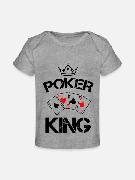 poker king 1 - Baby Premium Organic T-Shirt - Grau meliert