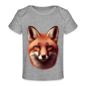 Fuchs - Baby Premium Organic T-Shirt - Grau meliert - Vorne