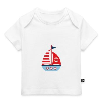 Ahoy am new here Birth Baby Hamburg anchor - Baby Premium Organic T-shirt - dark navy - Front