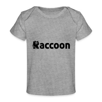 Raccoon / Racoon / gift idea - Baby Premium Organic T-Shirt - Grau meliert - Vorne