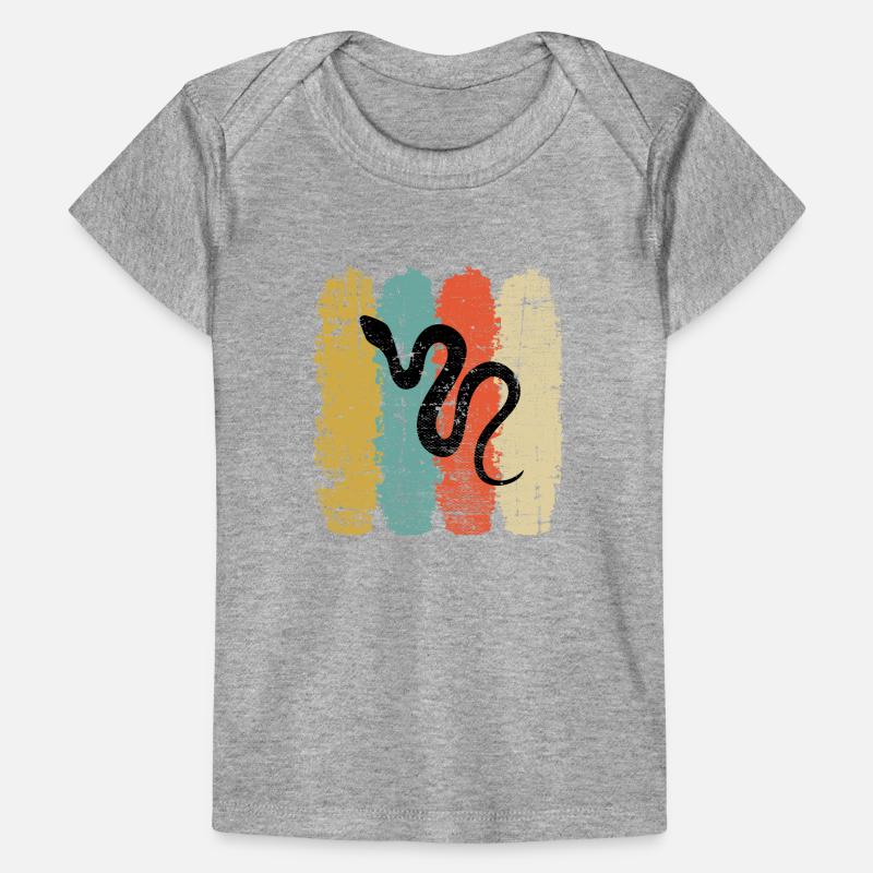 Snake Retro Reptile Python Idée cadeau T-shirt Premium bébé bio