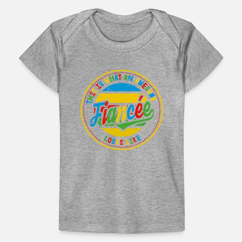 Fiancée Best Wedding Proposal Retro Gift Baby Premium Organic T-shirt