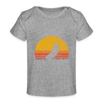 Gurke Gewürzgurke Retro Geschenk - Baby Premium Organic T-Shirt - Grau meliert - Vorne