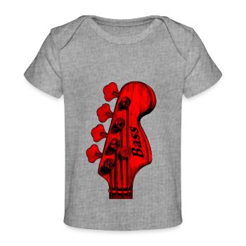 Rouge basse - T-shirt Premium bébé bio - gris chiné - Devant