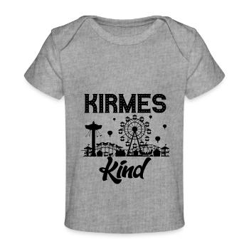 Kirmeskind Jahrmarkt Rummel Volksfest Schausteller - Baby Premium Organic T-Shirt - Grau meliert - Vorne