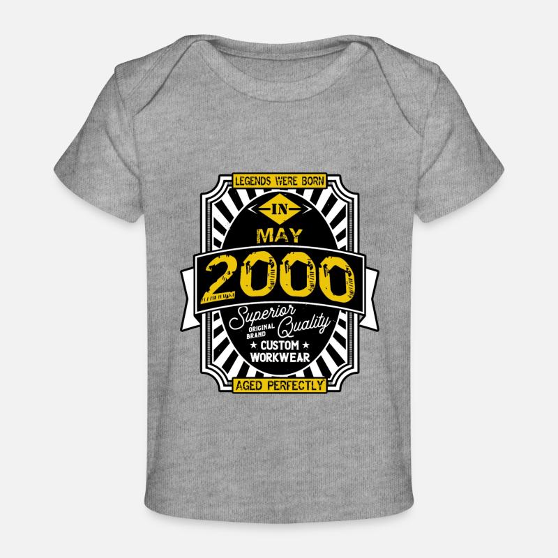 2000 MAY - Baby Premium Organic T-shirt - heather grey