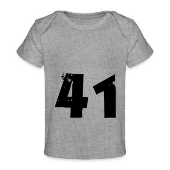 41 Zahl - Baby Premium Organic T-Shirt - Grau meliert - Vorne