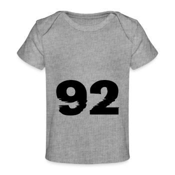 92 number - Baby Premium Organic T-shirt - heather grey - Front