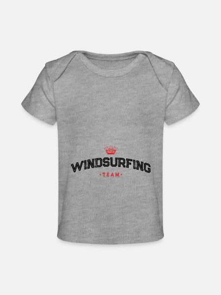 Windsurfing Team - Baby Premium Organic T-Shirt - Grau meliert