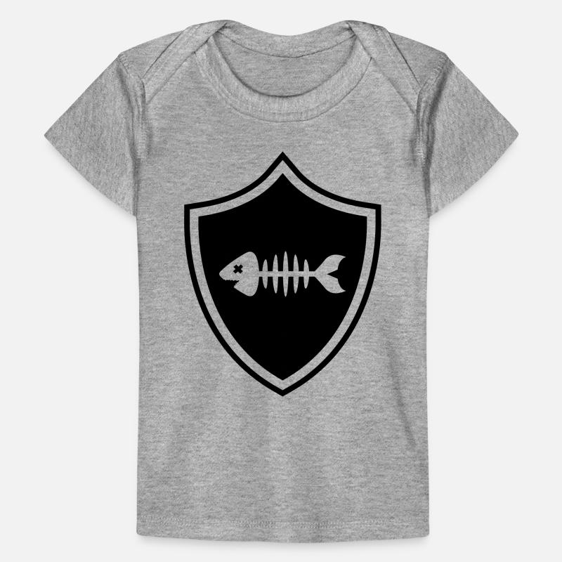 Fisch Wappen Knochen Gräte Baby Premium Organic T-Shirt
