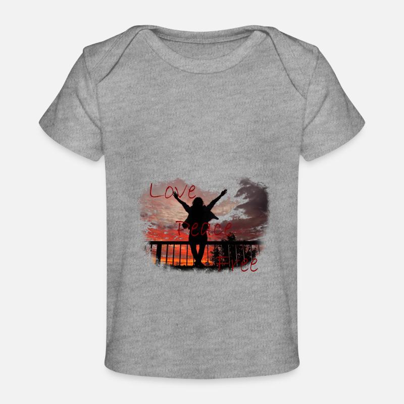 Spruch Design Liebe - Baby Premium Organic T-Shirt - Grau meliert